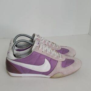 Nike Vintage Classic Sprint Sister Track Shoe Purple White Leather Size 10.5